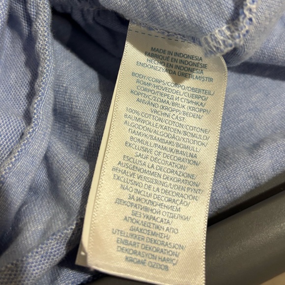 Ralph Lauren Blue Baby Button Dress - Picture 4 of 4